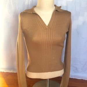 SO  GSJC ribbed Tight tan shirt